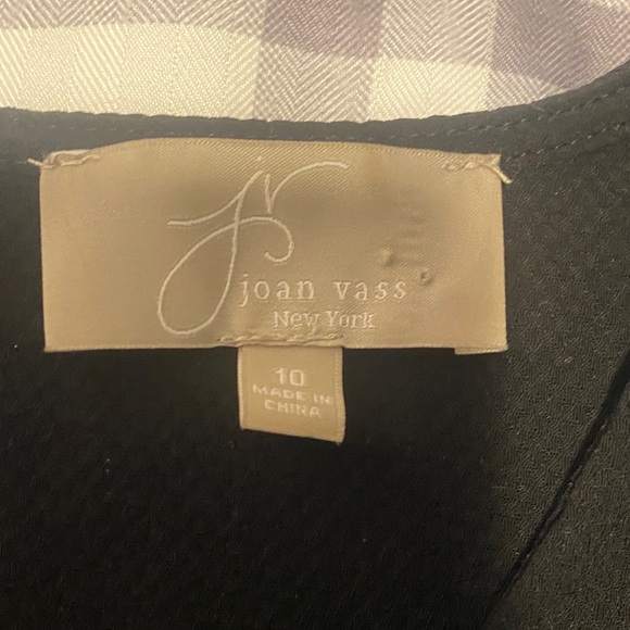 Joan Vass Black Women's Long Sleeve Blouse Size 10 - Picture 3 of 7